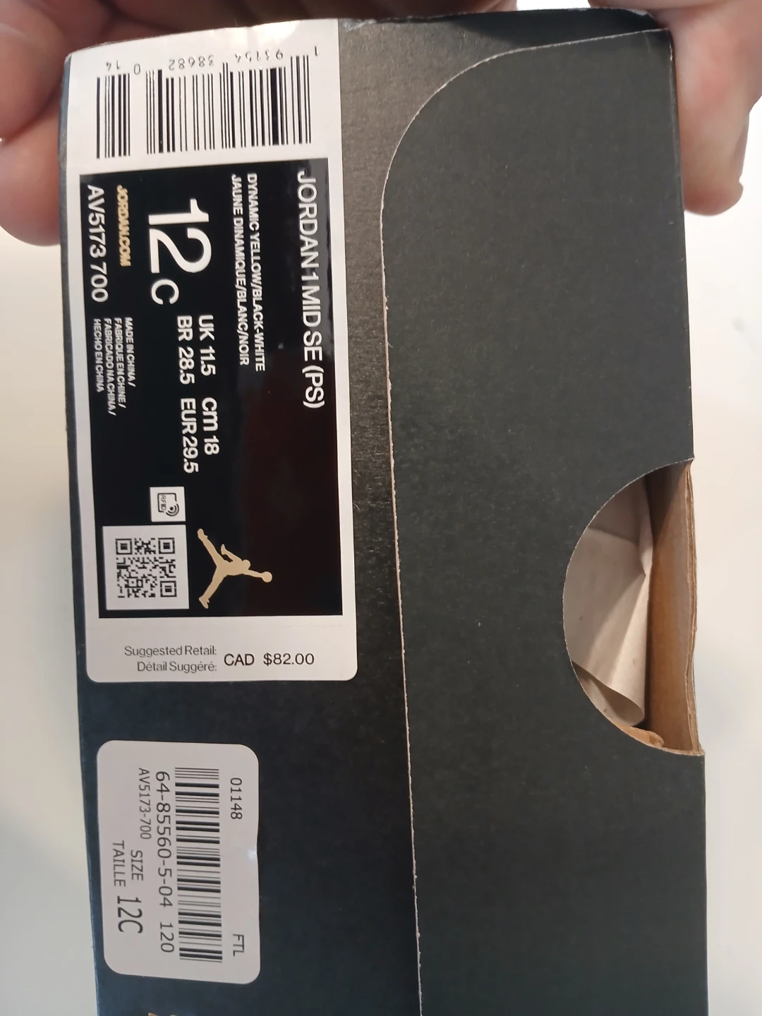 Jordan 1 Mid SE (PS) Dynamic Yellow Floral Sneakers - photo 2