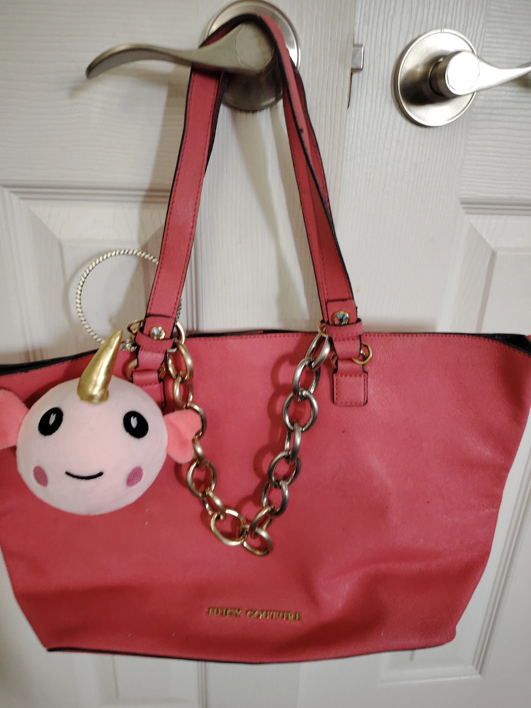 Juicy Couture Pink Tote Bag with Narwhal Charm - photo 2