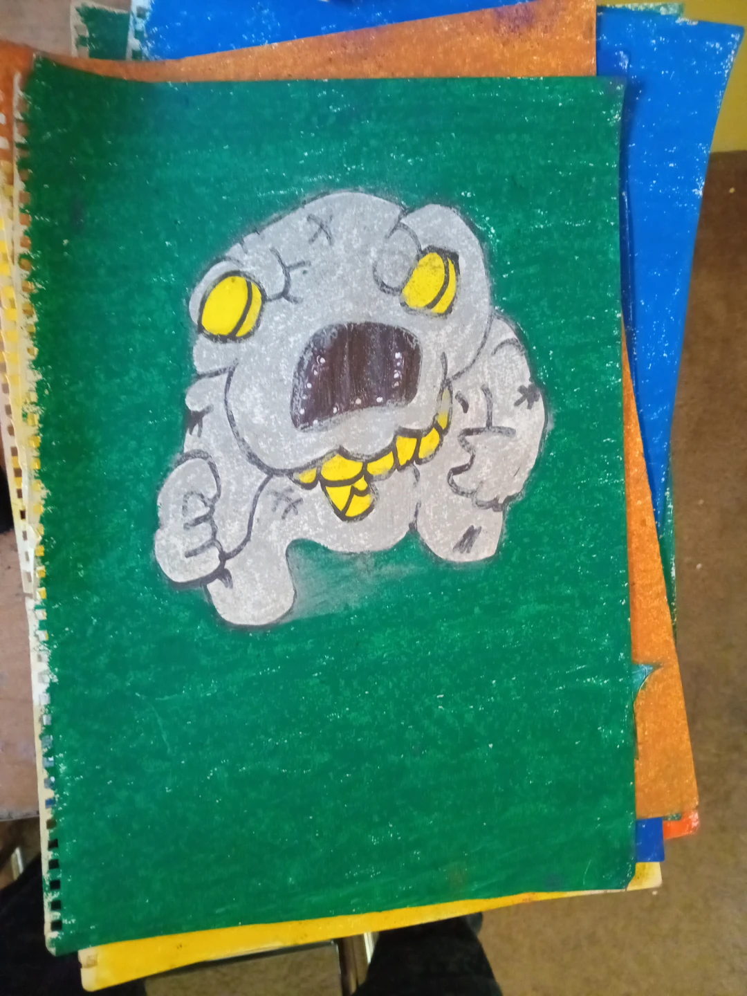 GREEN BACKGROUND: GREY ANIEL BY CUSTOM ARTIST SHERWIN