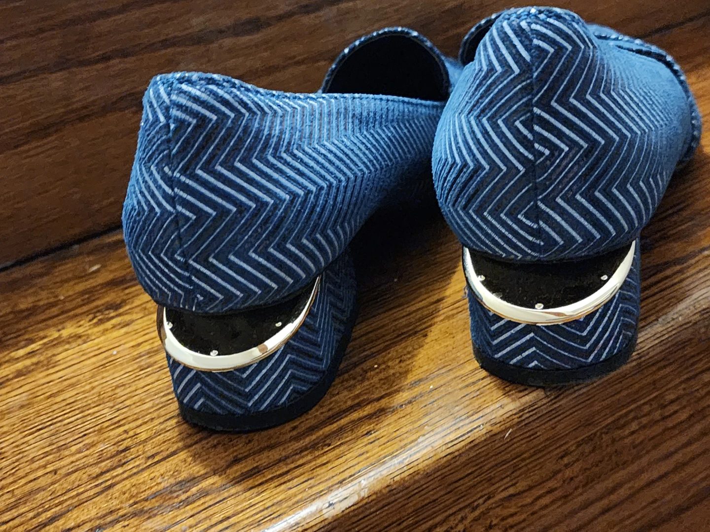 Blue Herringbone Loafers - photo 2