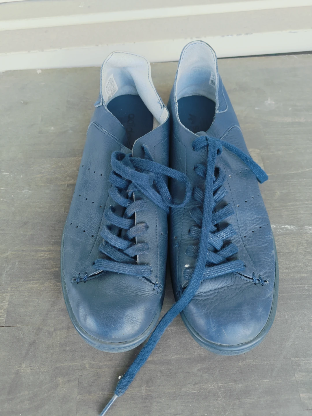 Adidas Blue Leather Sneakers