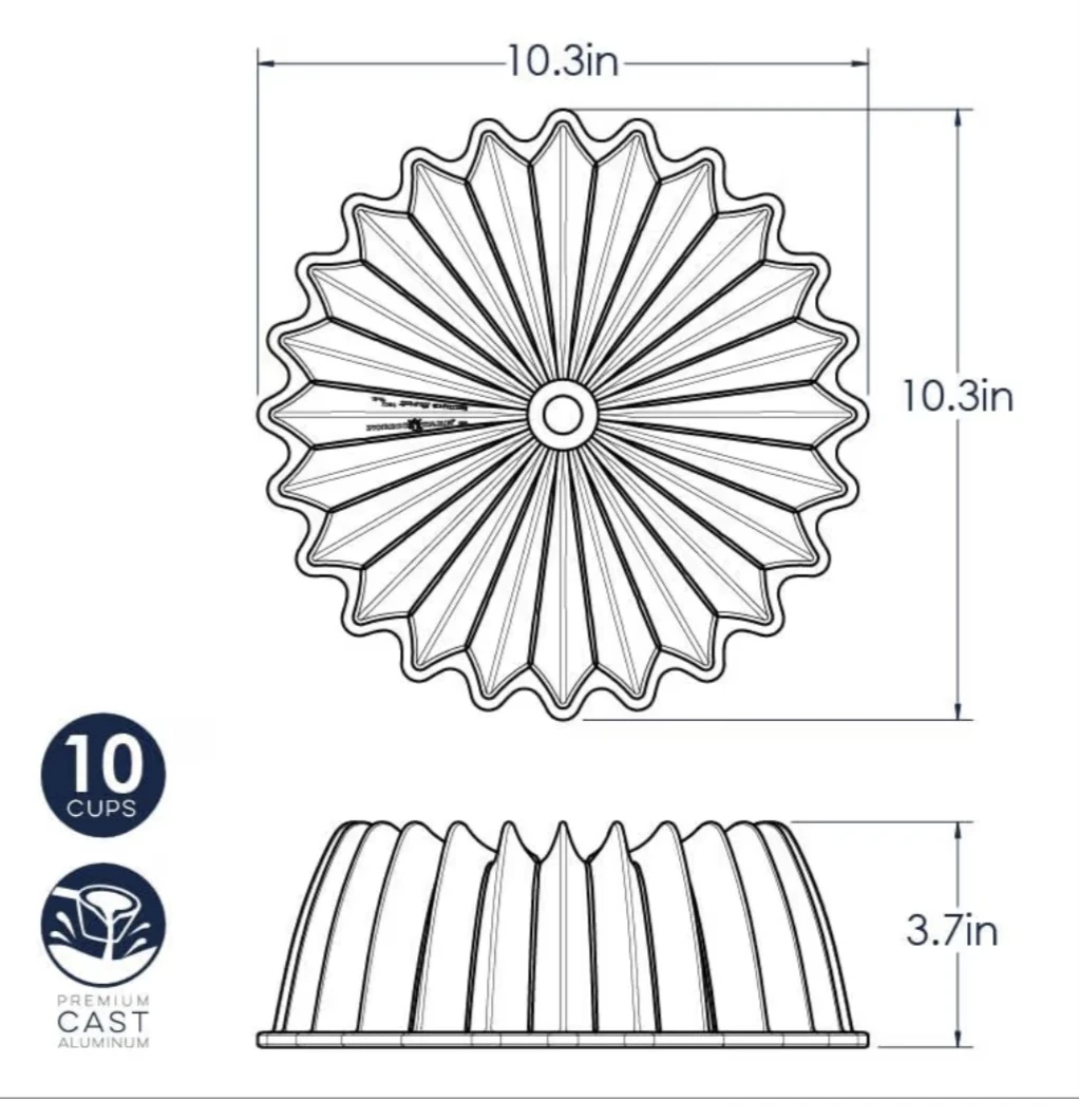Nordic Ware Bundt Cake Pan - 10 cup - photo 2