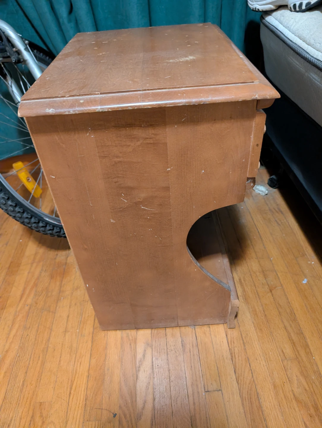 Wooden Nightstand with Drawer - photo 5