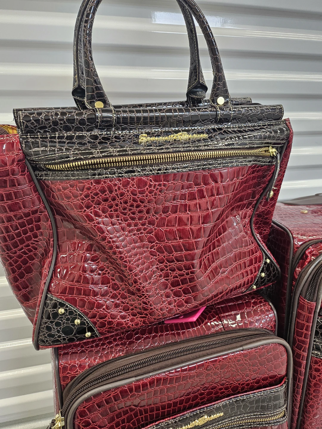 Samantha Brown Crocodile Embossed Luggage Set - photo 2