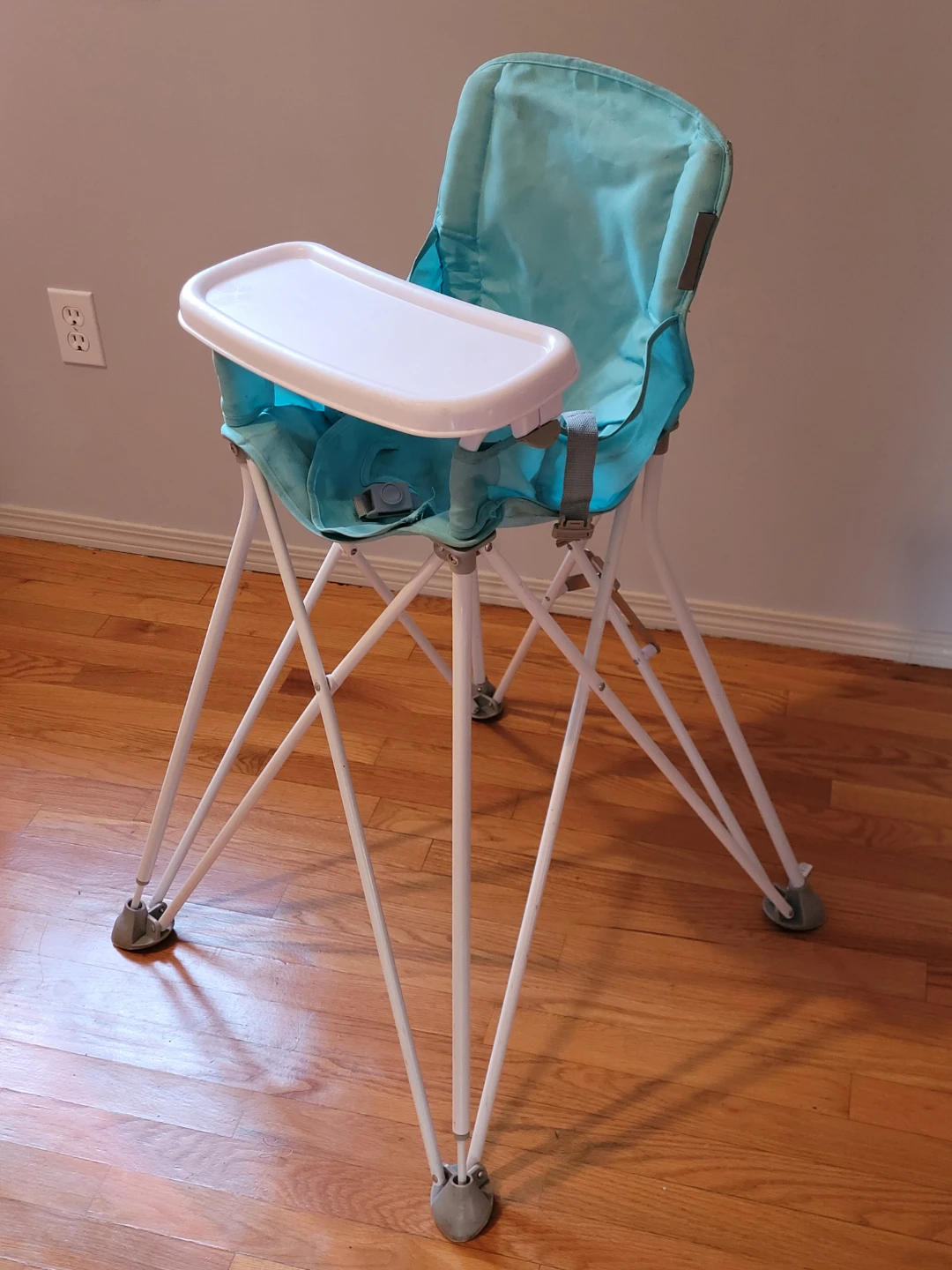Aqua Blue Folding High Chair