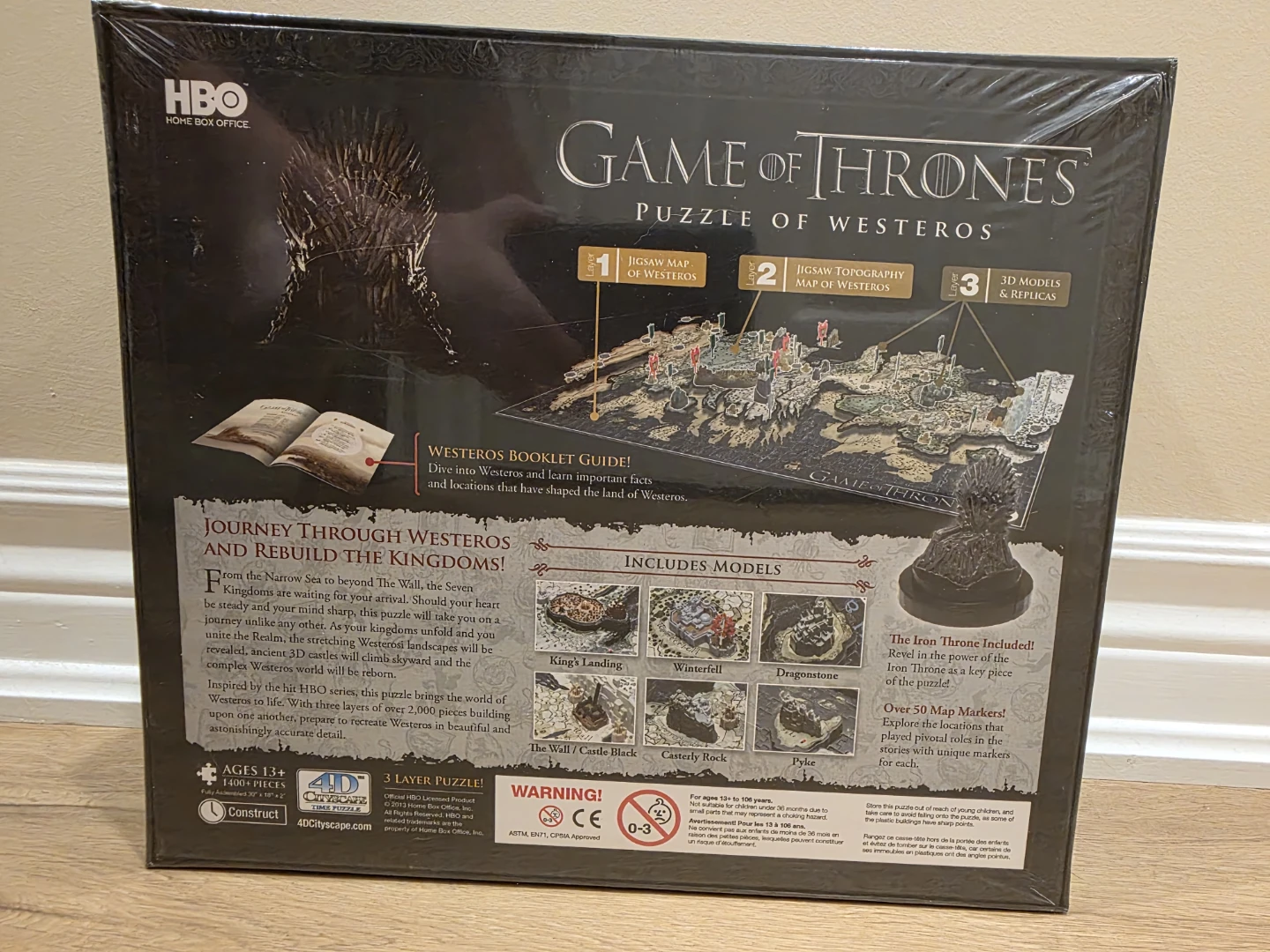 Game of Thrones Puzzle of Westeros 3D Model Jigsaw 1400+ Pieces - photo 2