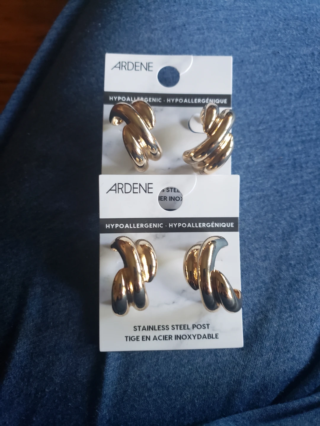 Ardene Gold Tone Twist Earrings