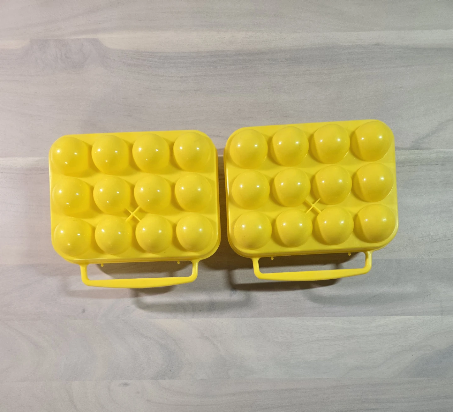 Yellow Egg Holders with Handles