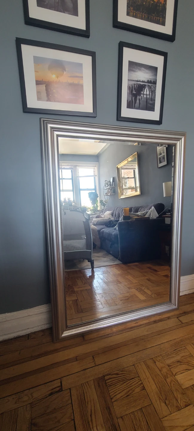 Large Silver Frame Mirror - photo 4