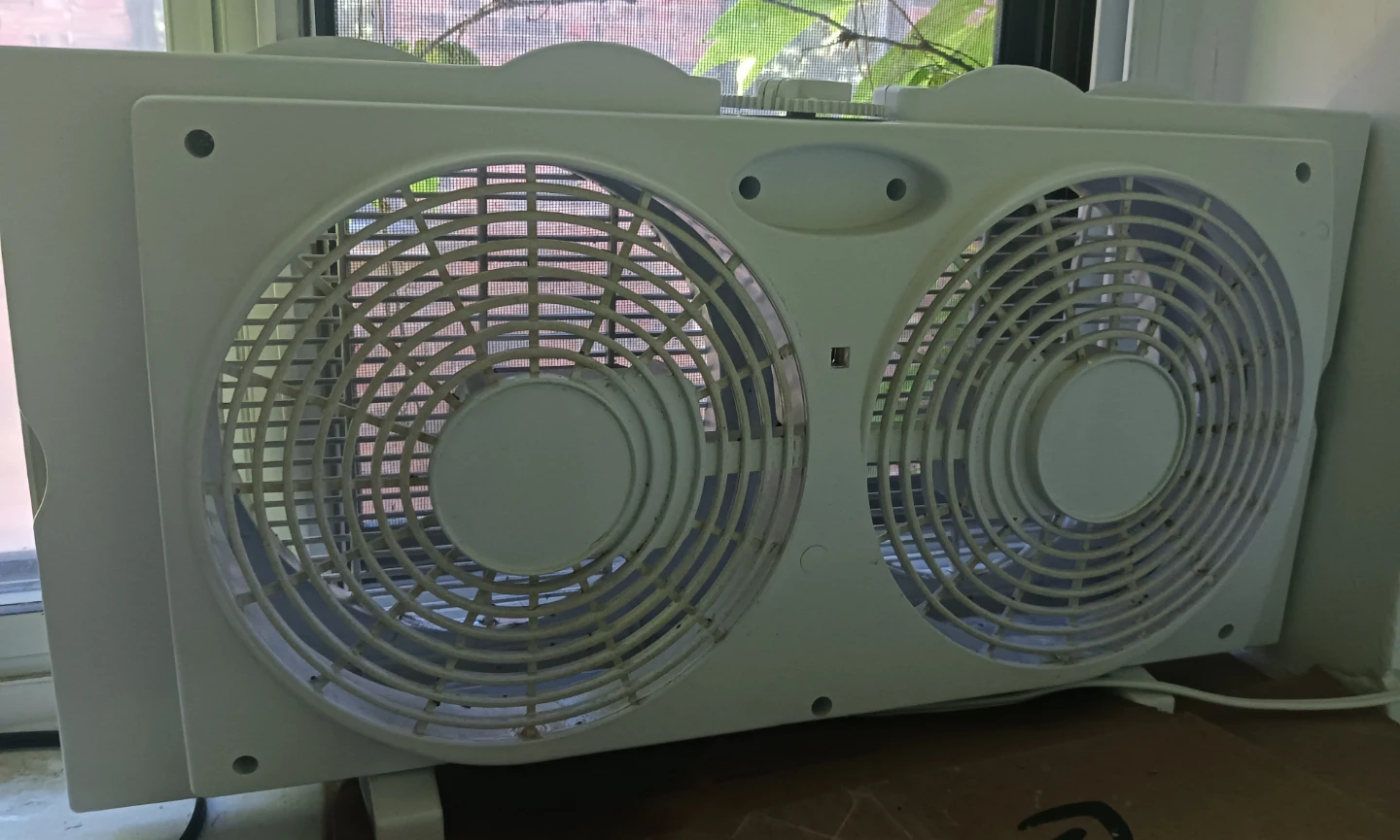 7” Twin Window Fan – Like New, Dual Speed, Reversible Airflow