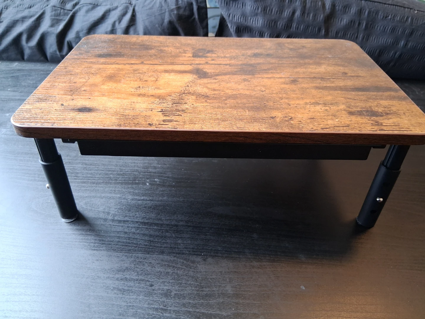 Rustic Wood and Black Desk Organizer Tray - photo 5