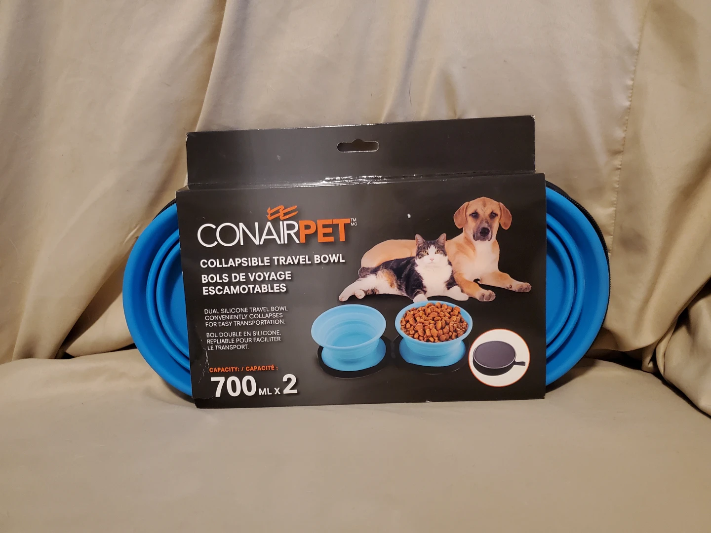 ConairPet Collapsible Travel Bowl Set - 2x 700ml