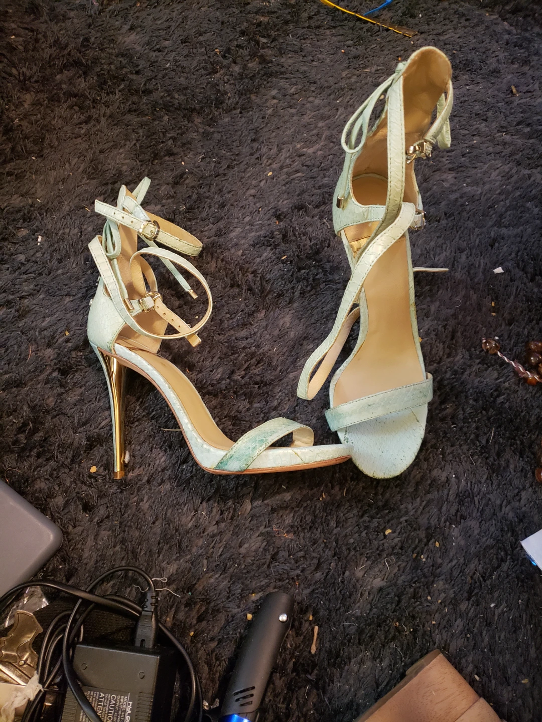 Light Blue Strappy High Heel Sandals - photo 2
