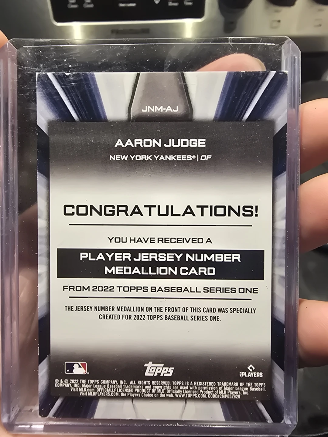 Aaron Judge Jersey Number Medallion Card - photo 2