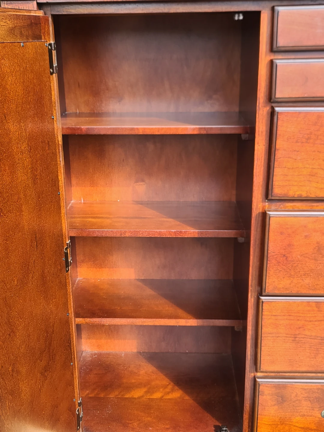 Vintage Wooden Chifforobe with Mirrored Door - photo 3