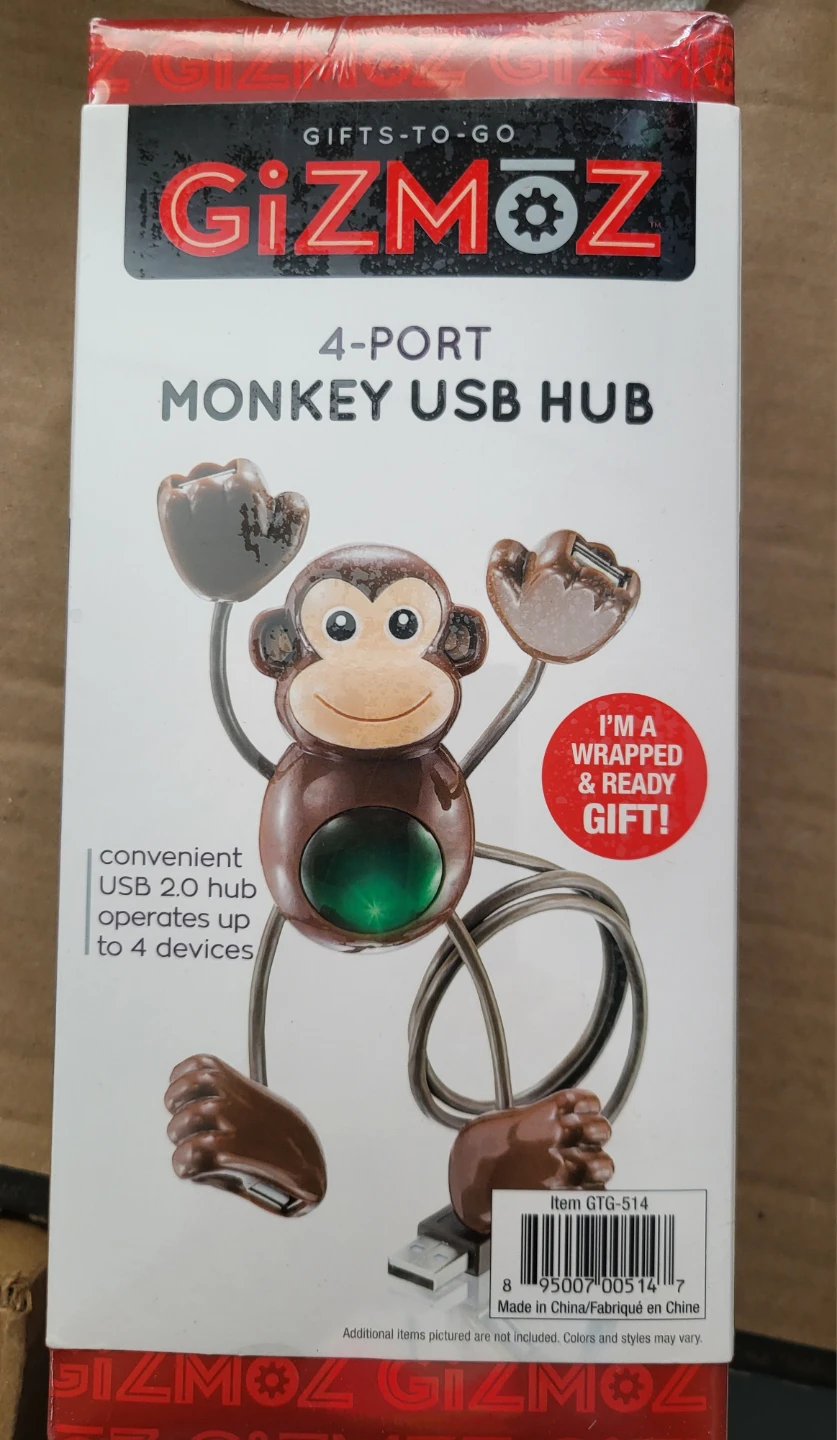 Gizmoz 4-Port Monkey USB Hub