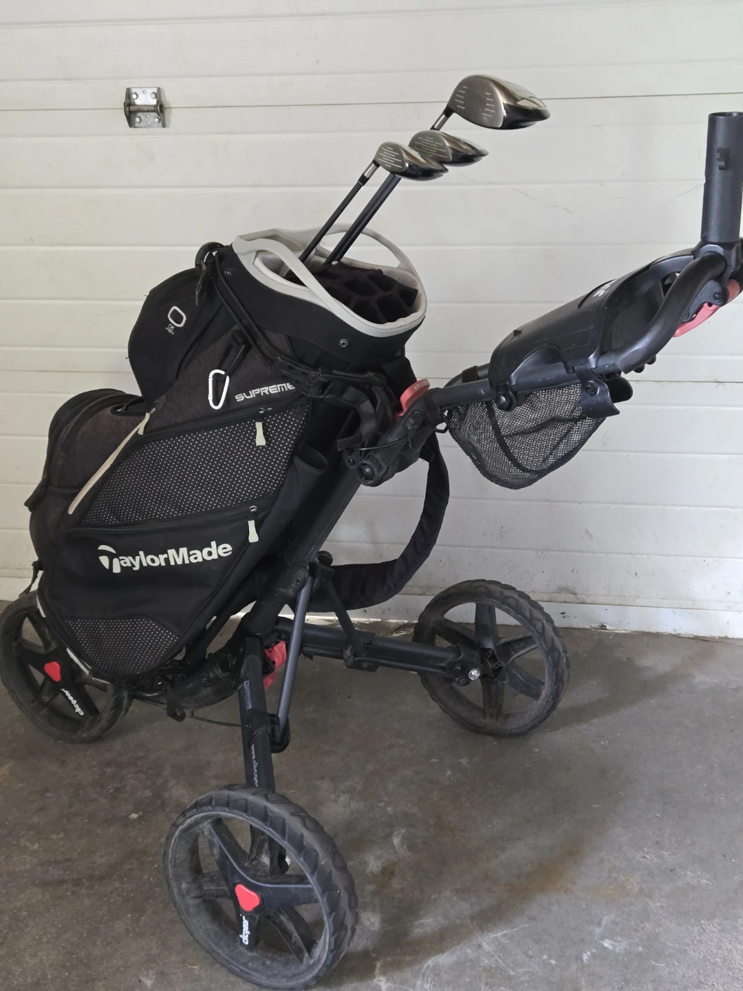 Taylormade Supreme Bag/ Clicgear Pull Cart / Burner,3,5 Woods - photo 3