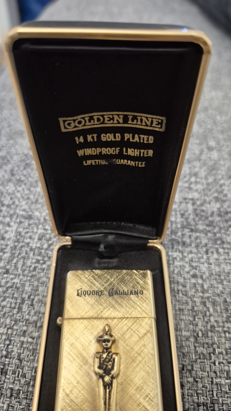 Liquore Galliano 14 KT Gold Plated Windproof Lighter - photo 3