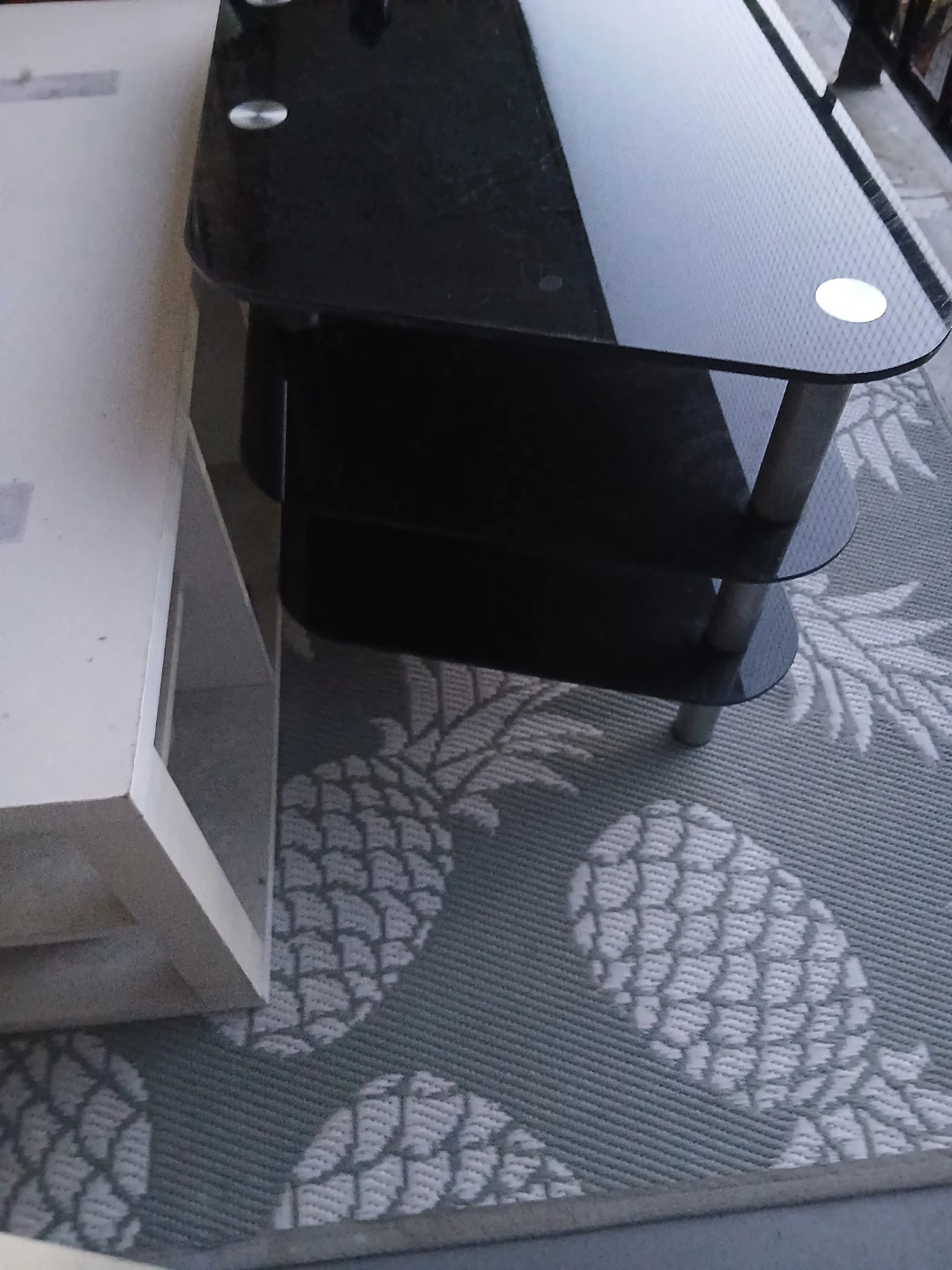 Black Glass TV Stand - photo 3