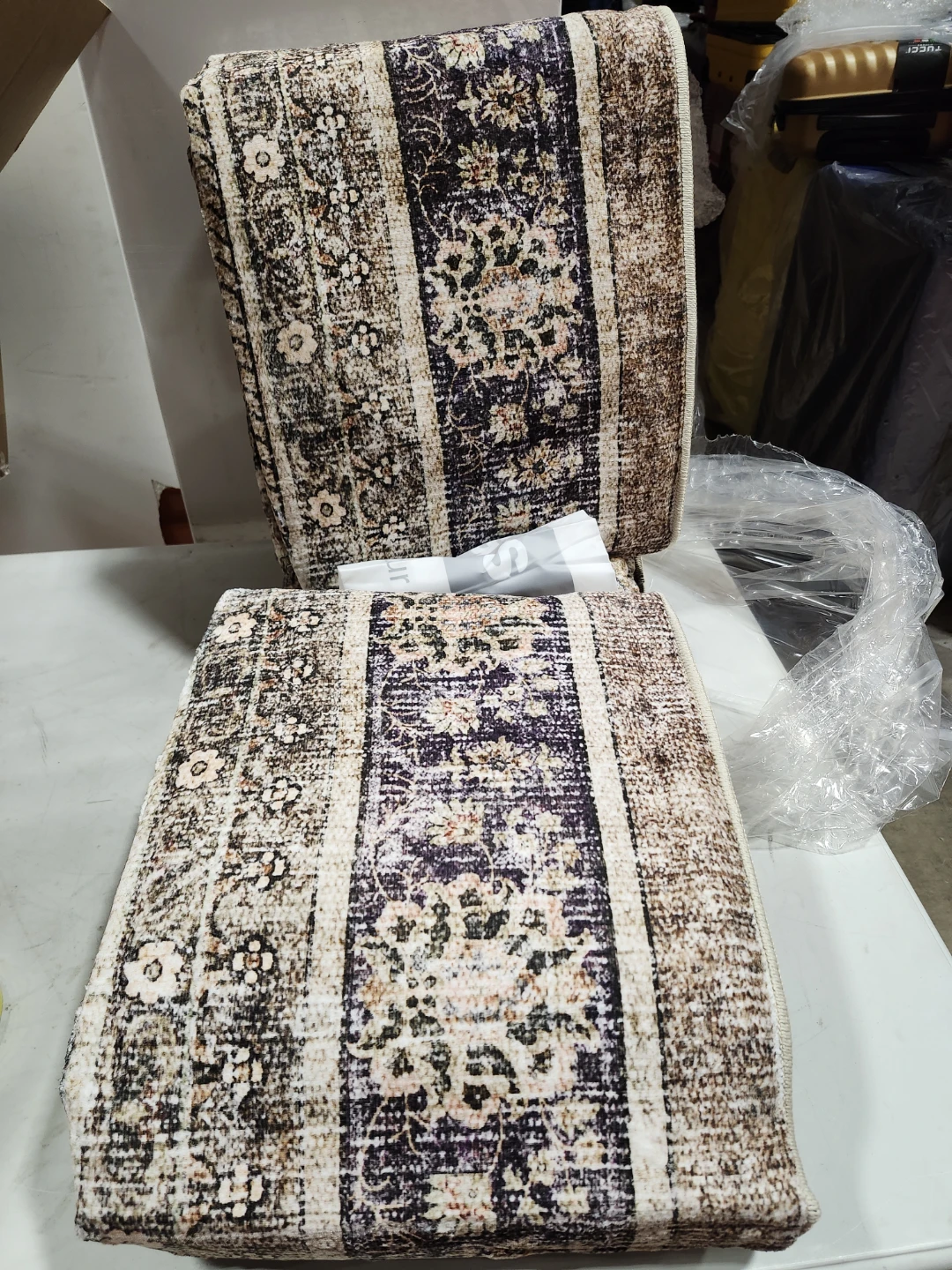 Witshock 9x12 Area Rugs Machine Washable Non-Slip Faux Wool