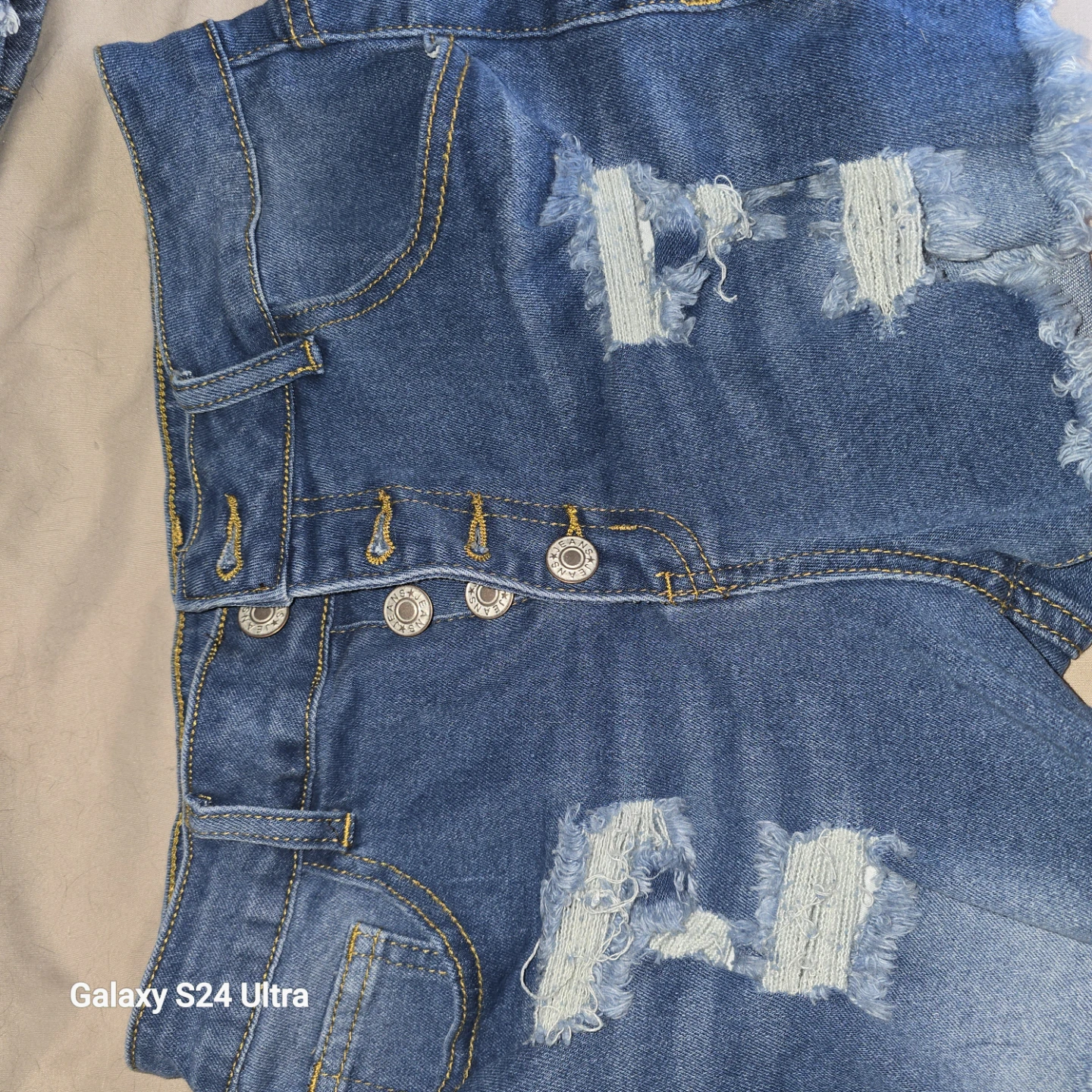 Women's Distressed Denim Shorts - photo 2