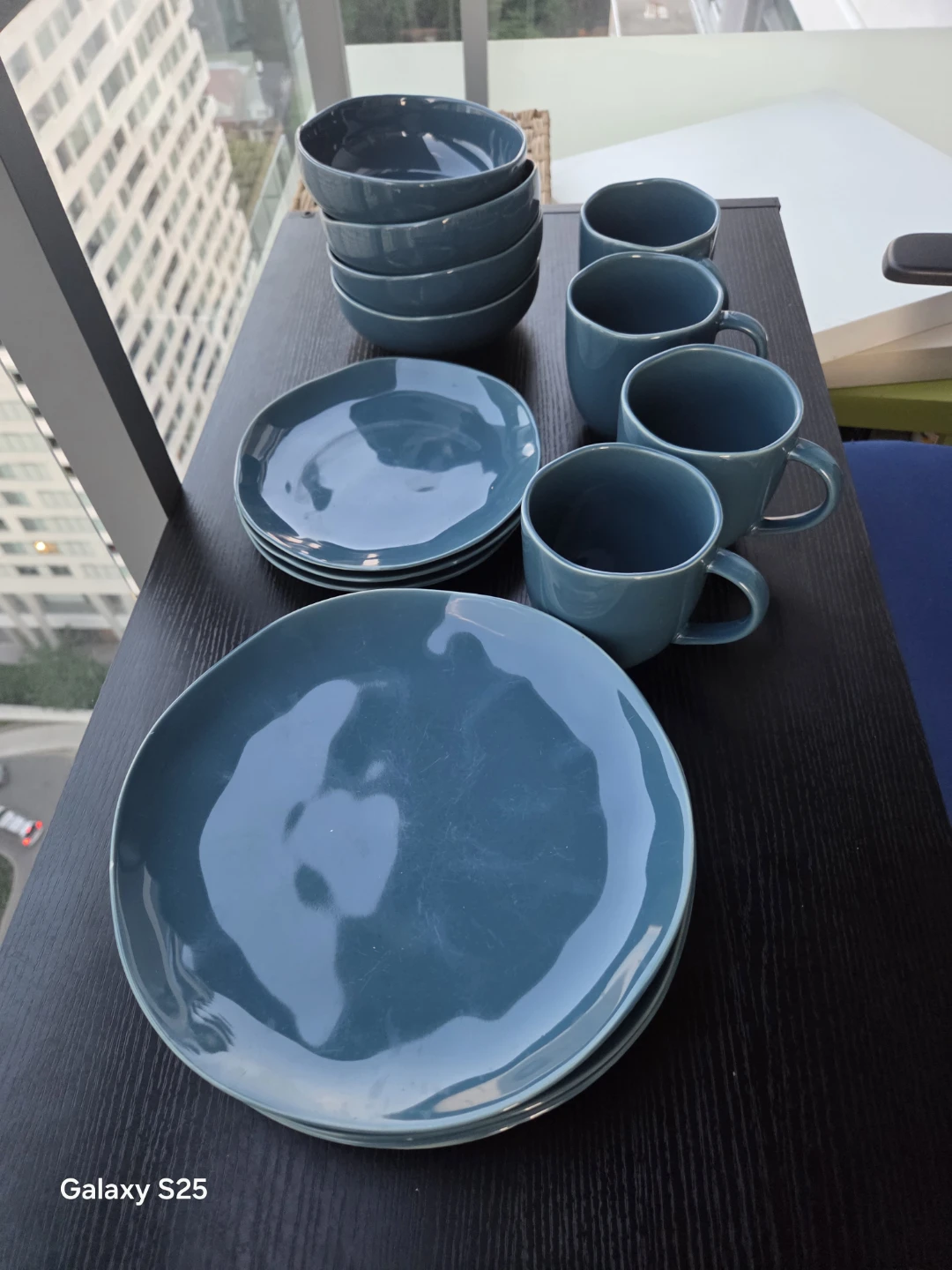 Teal Dinnerware Set - 4 Mugs, 4 Bowls, 4 Plates - photo 2
