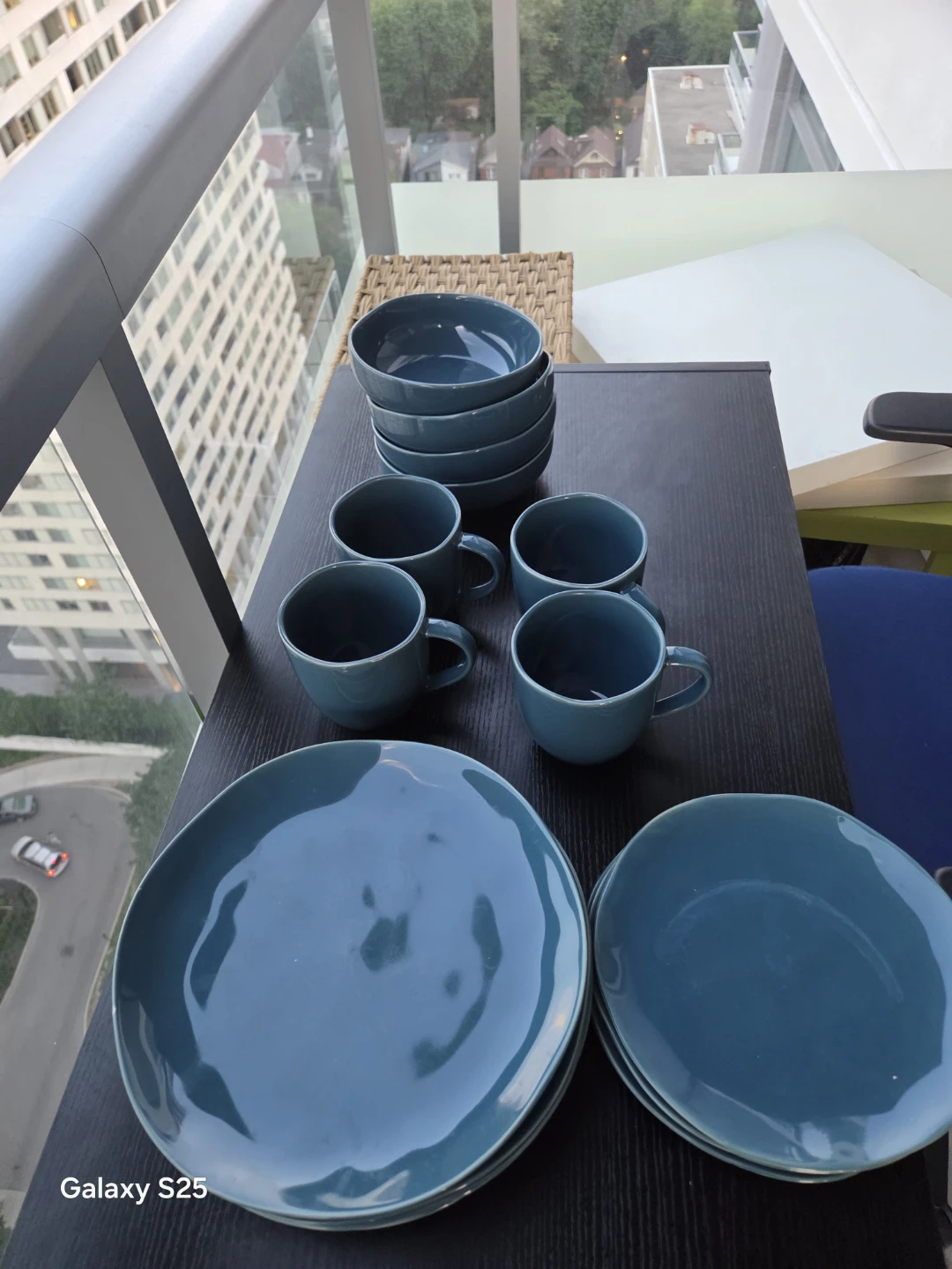 Teal Dinnerware Set - 4 Mugs, 4 Bowls, 4 Plates - photo 4