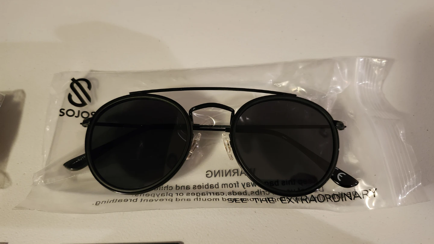 SOJOS Black Round Sunglasses - photo 2
