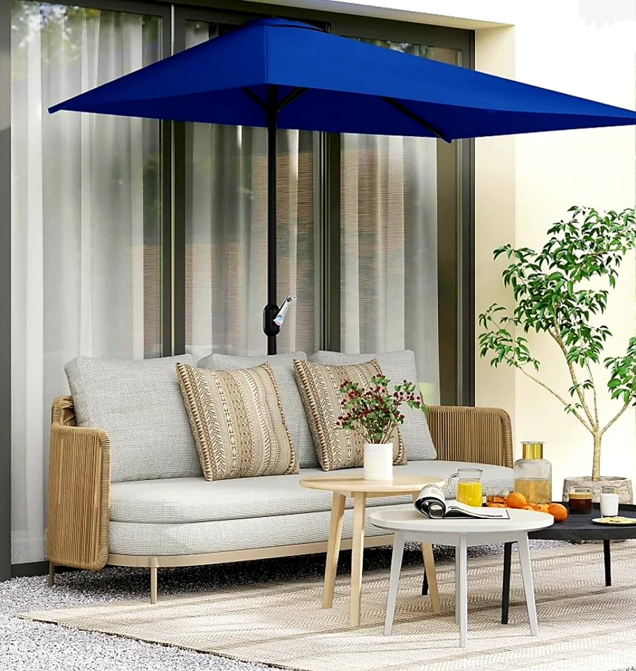 ⚽ Brand New in Box Semi-Parasol Patio Umbrella with Base