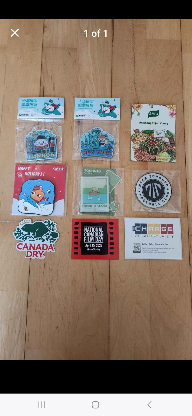 Fantuan London,New York/Coco/Toronto Island/Canada Dry Magnets