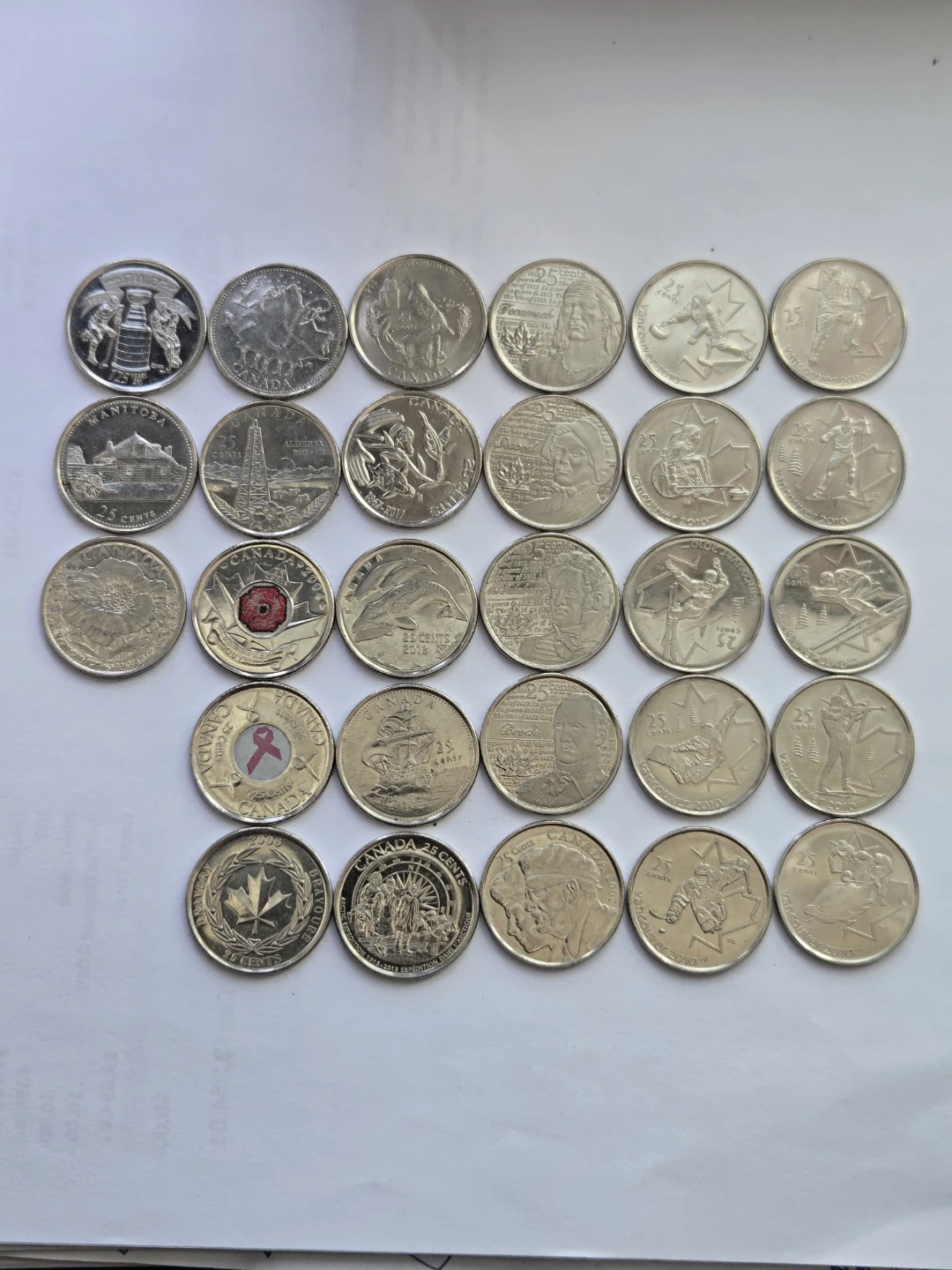 Collection of Canadian Quarters