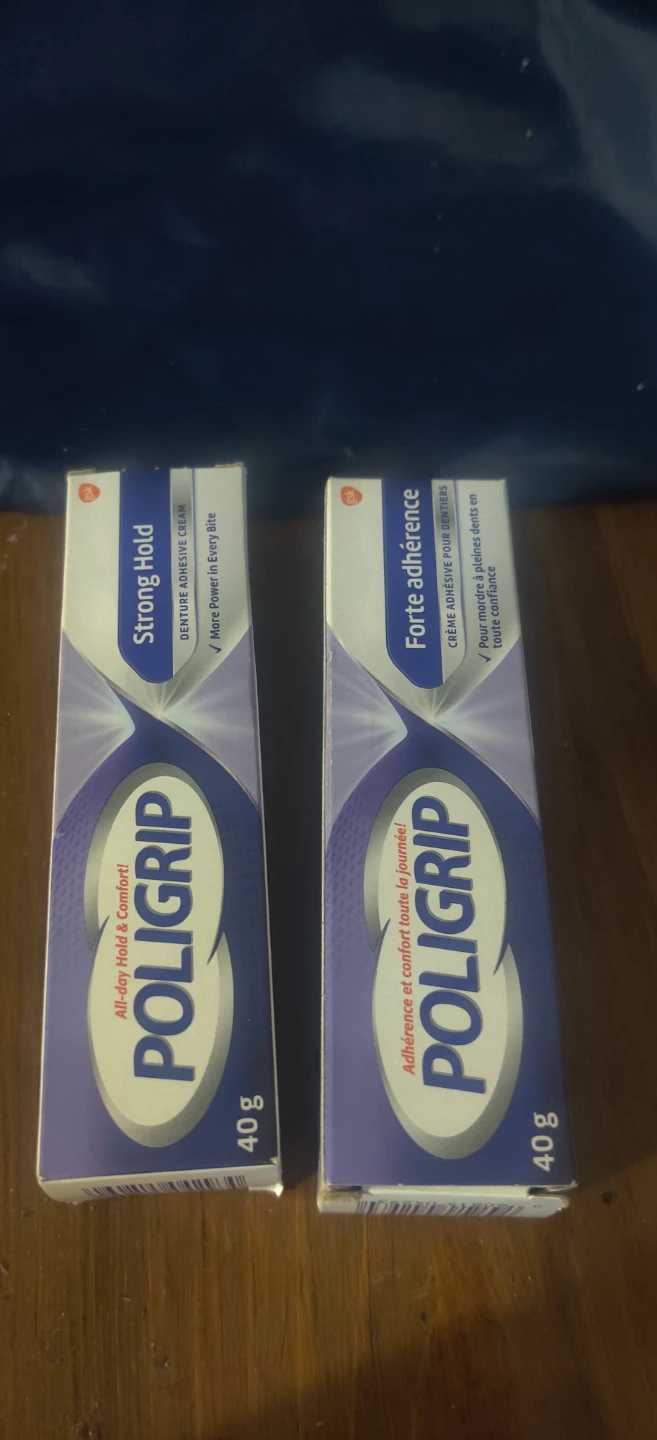 Poligrip Denture Adhesive Cream Strong Hold - 40gx2