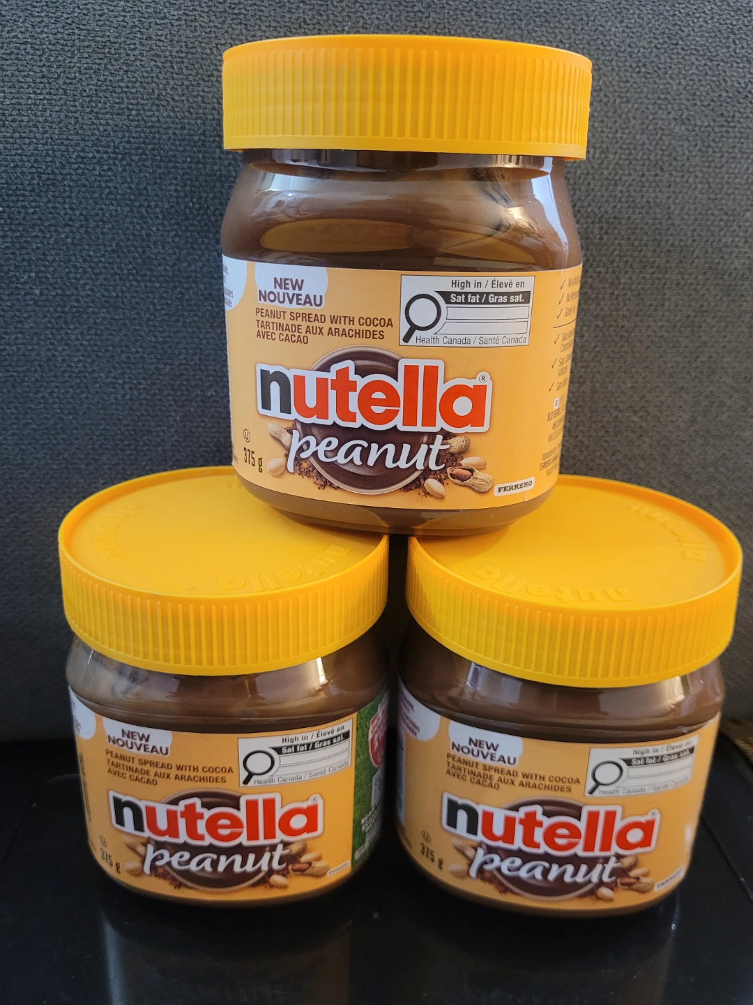 Nutella Peanut Spread with Cocoa 3 x 375g Jars