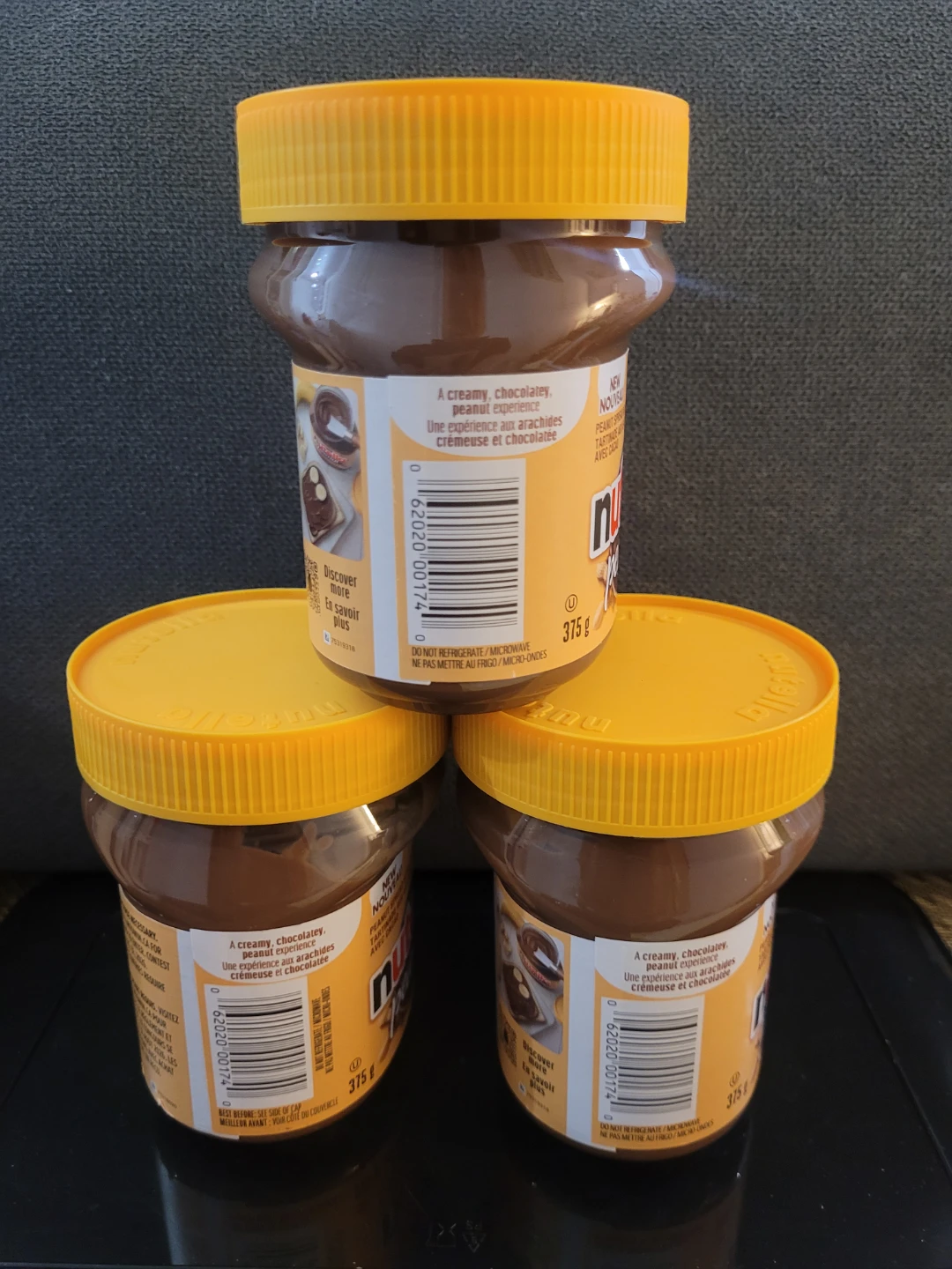 Nutella Peanut Spread with Cocoa 3 x 375g Jars - photo 2