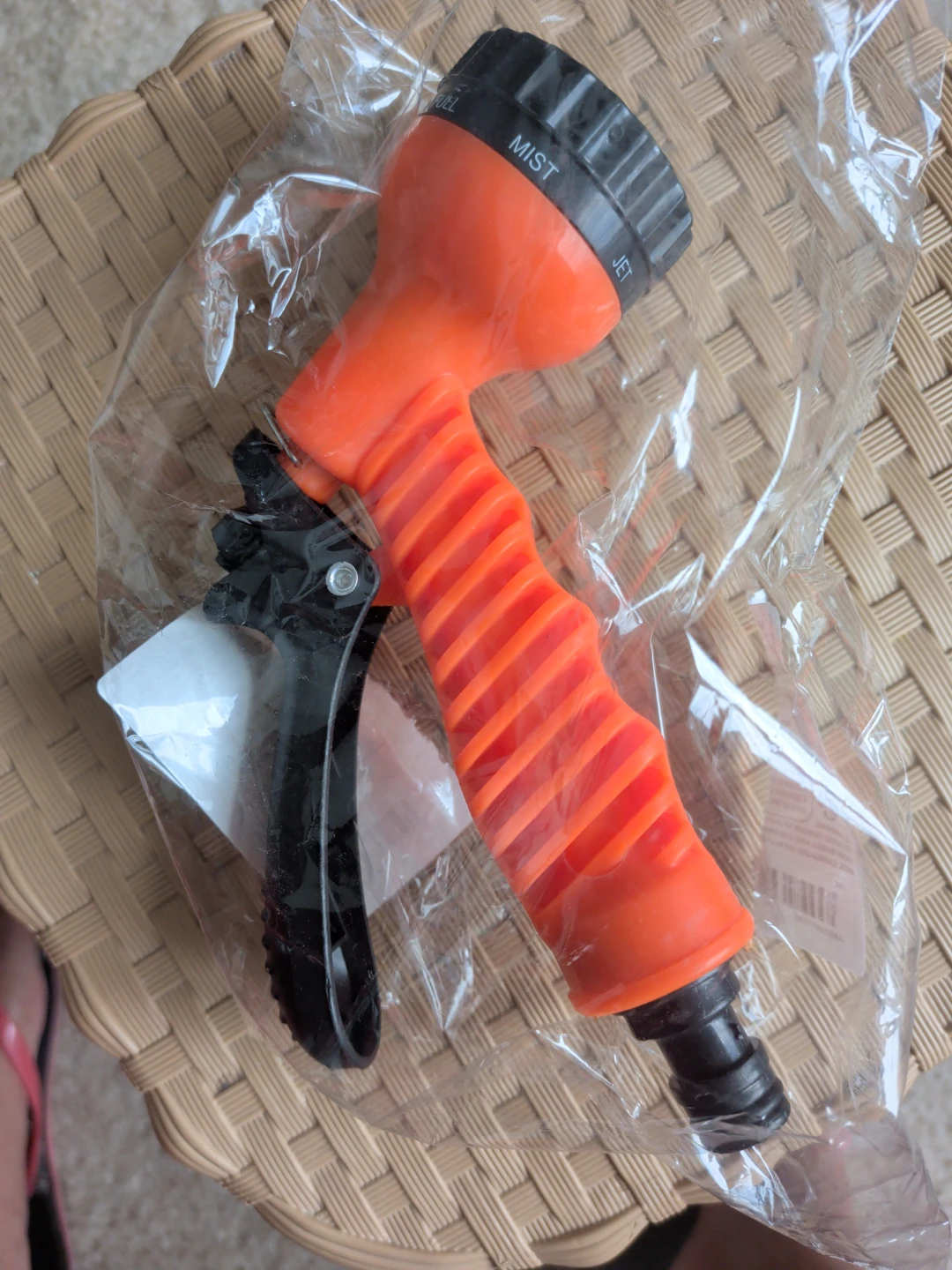 Orange Garden Hose Nozzle