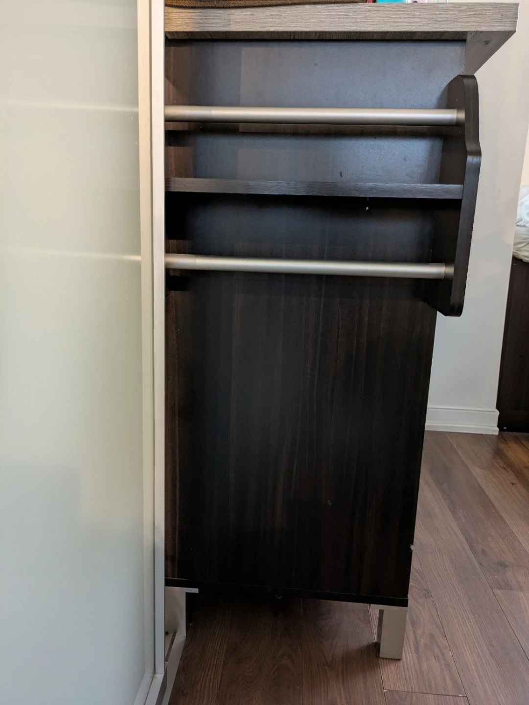 Dark Wood Kitchen Island Cart - photo 2