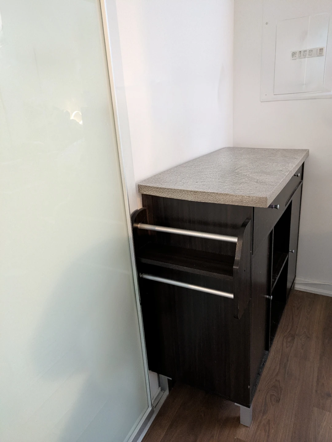 Dark Wood Kitchen Island Cart - photo 3