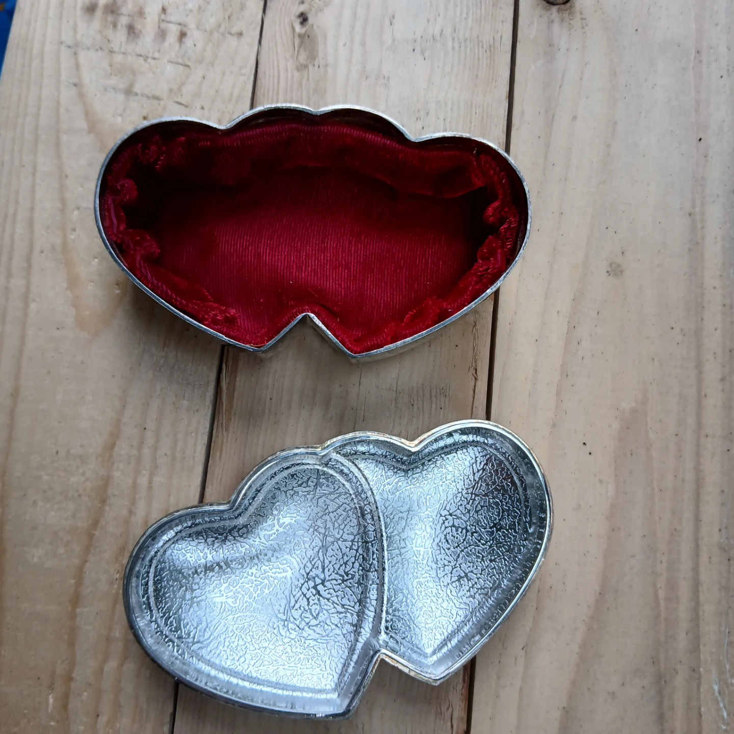 1990s Double Heart Trinket Box - photo 2
