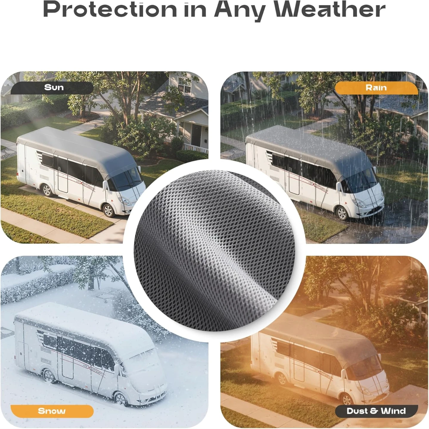 RV Roof Cover - Heavy-Duty 4-Layer Fabric - photo 4