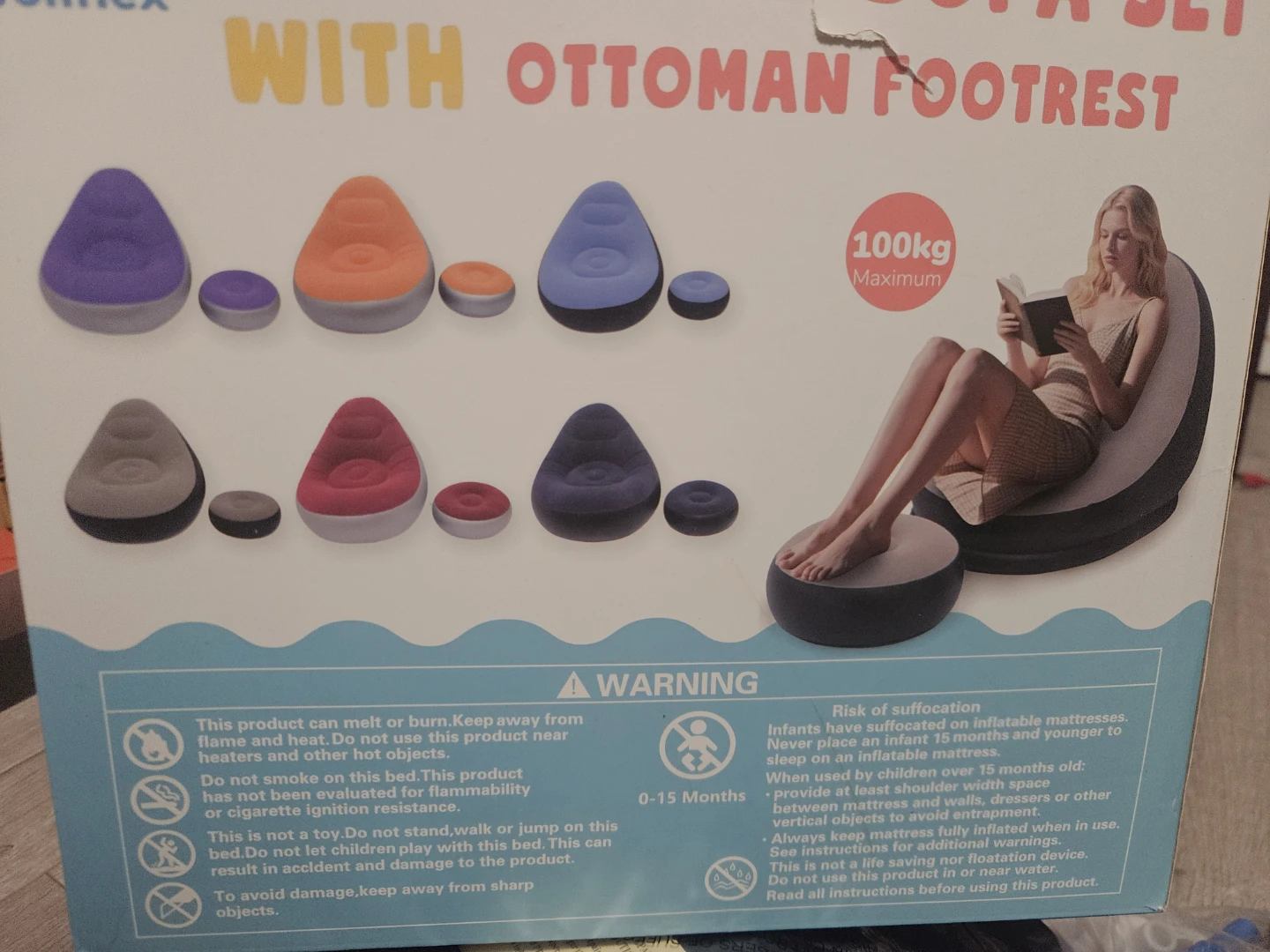 Inflatable Sofa Set with Ottoman Footrest - photo 2