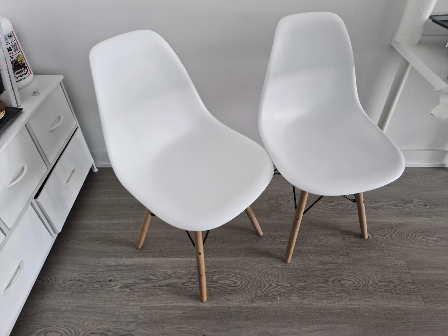 Nicer Furniture Eiffel Dining Chairs - Set of 2, White
