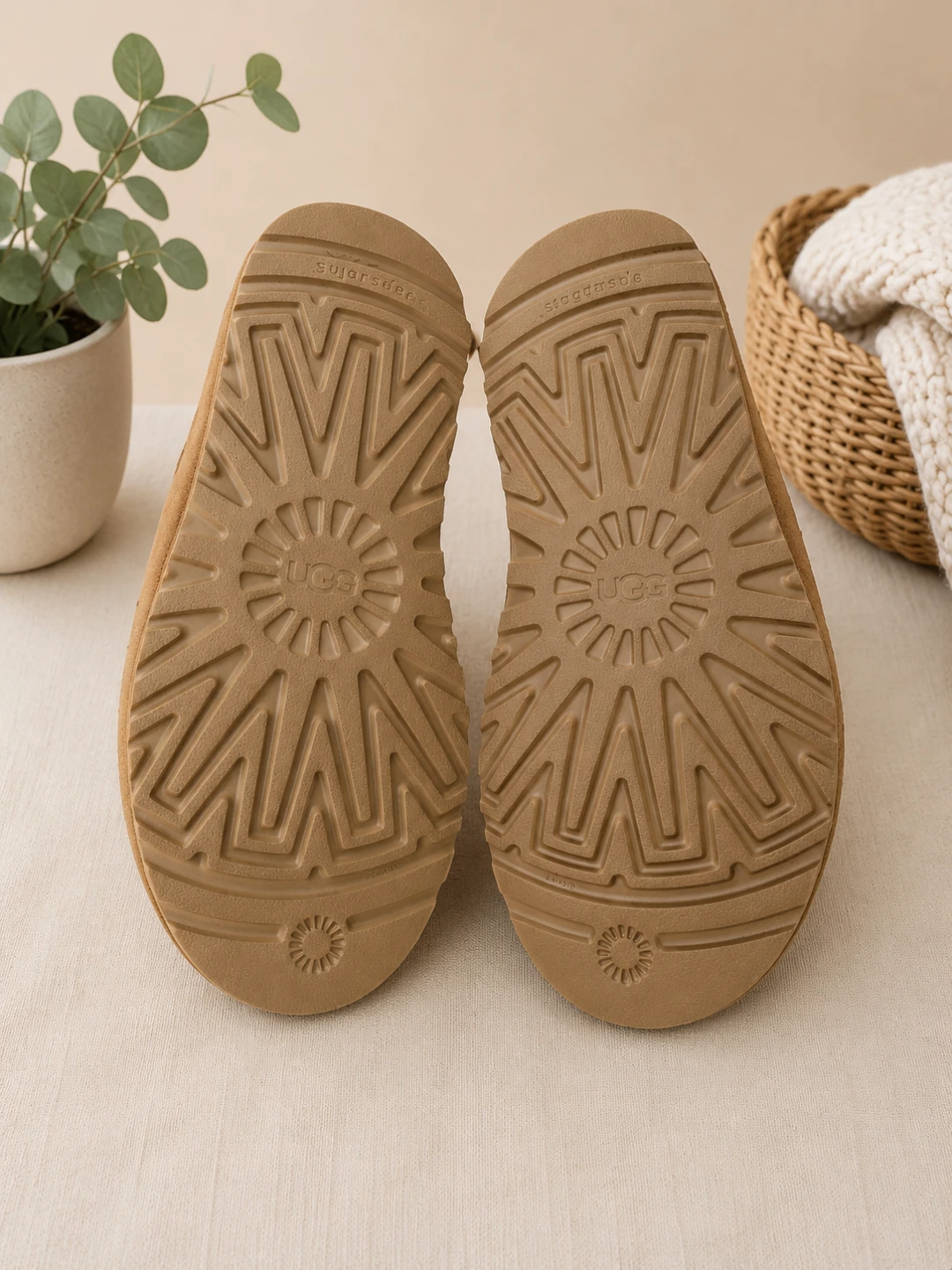 UGG Scuffette II Slippers Tan Suede Sheepskin Lined - photo 4