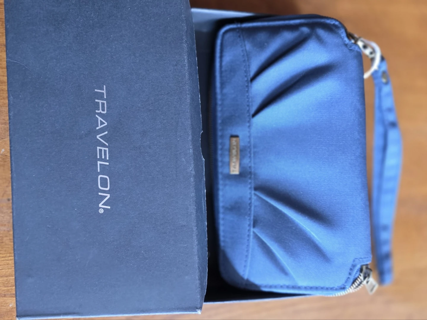 Travelon Navy Blue Wristlet Wallet