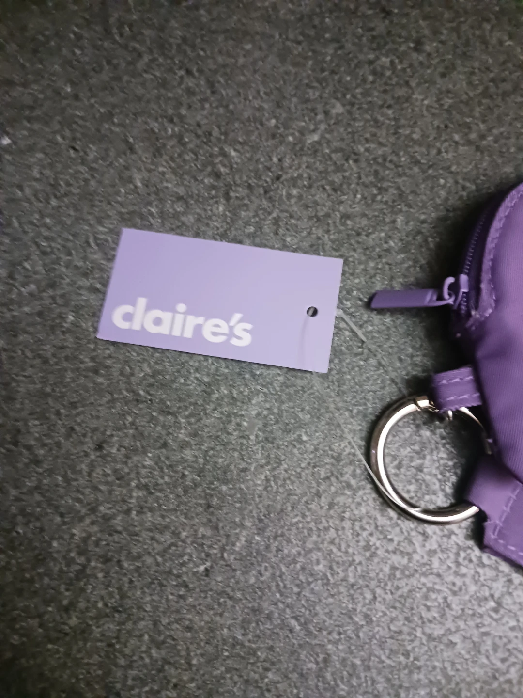 Claire's Purple Coin Pouch with Keychain - photo 2