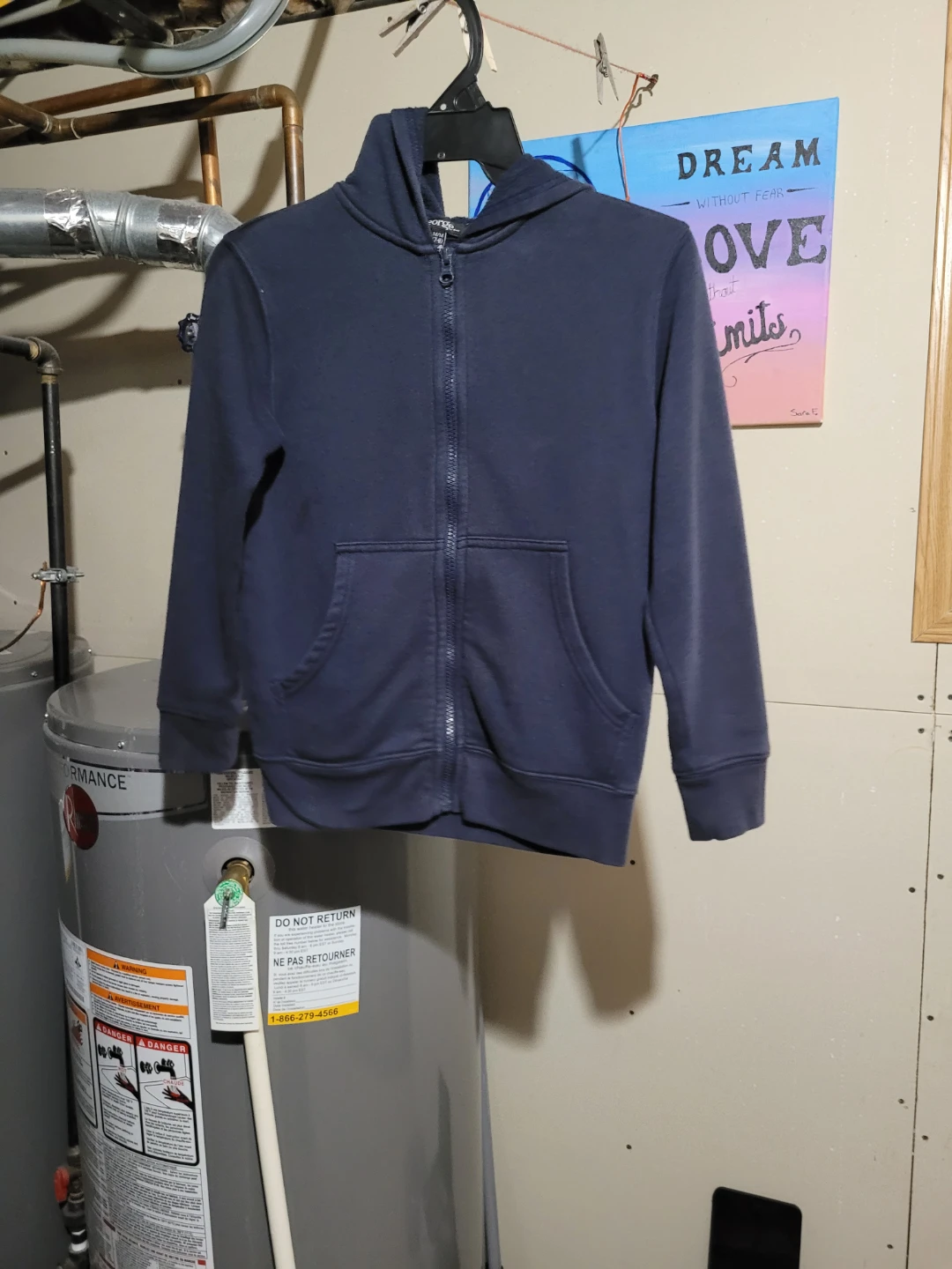 Navy Blue Full Zip Hoodie - photo 2