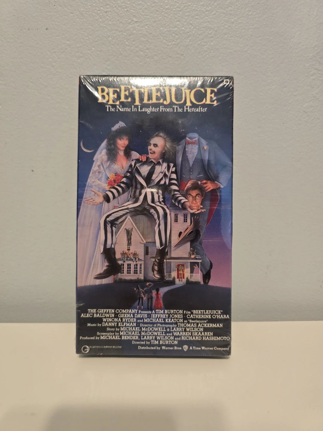 Beetlejuice 1991 VHS slipcover with original wrapping