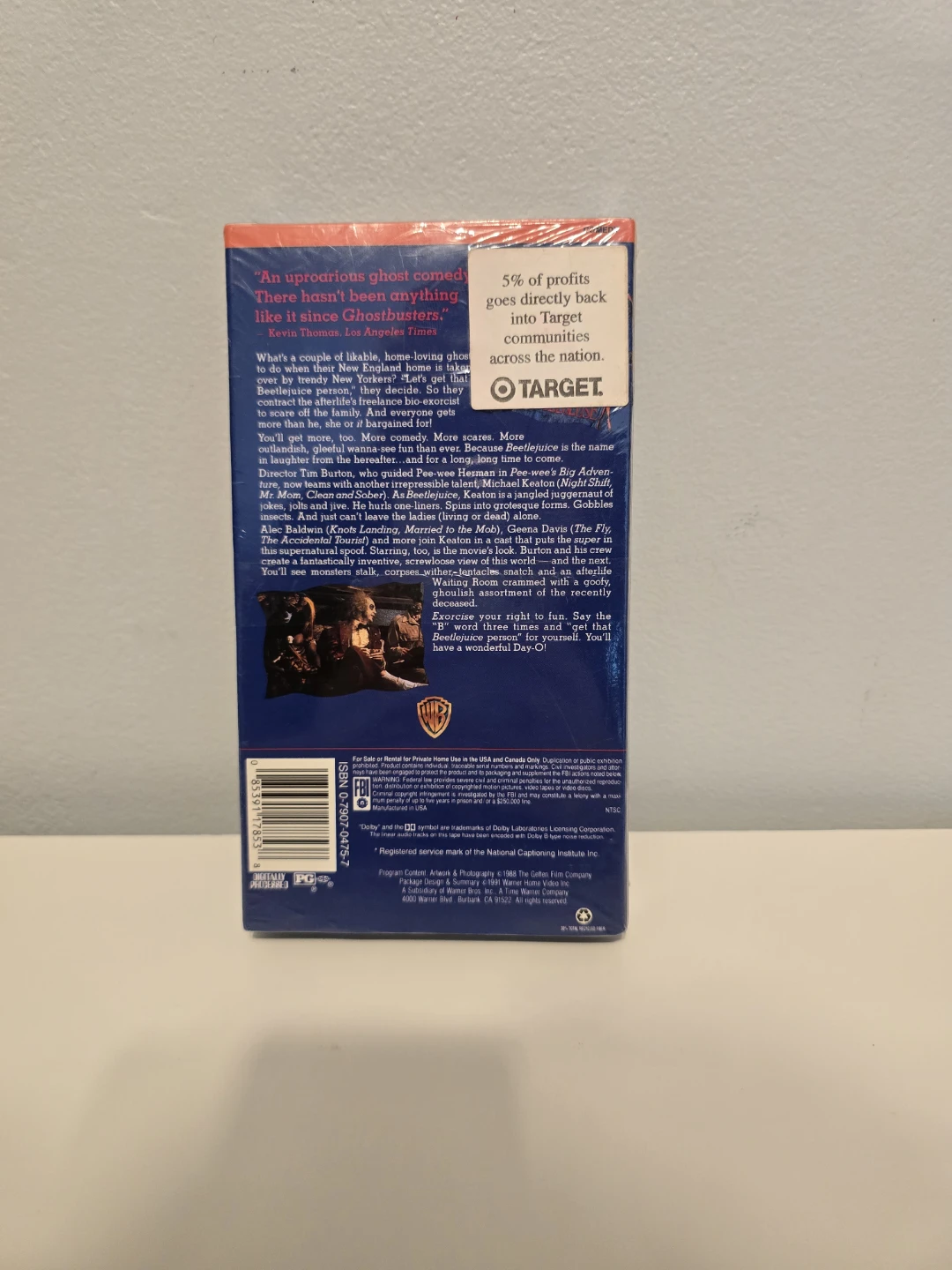 Beetlejuice 1991 VHS slipcover with original wrapping - photo 2
