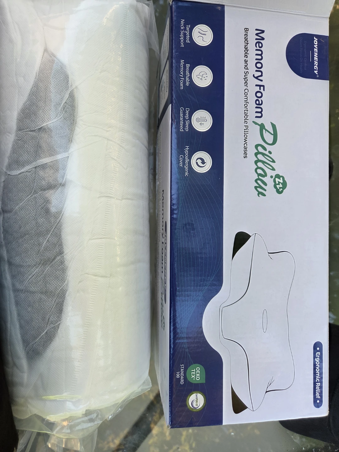 JOVENERGY Memory Foam Cervical Neck Pillow - photo 2