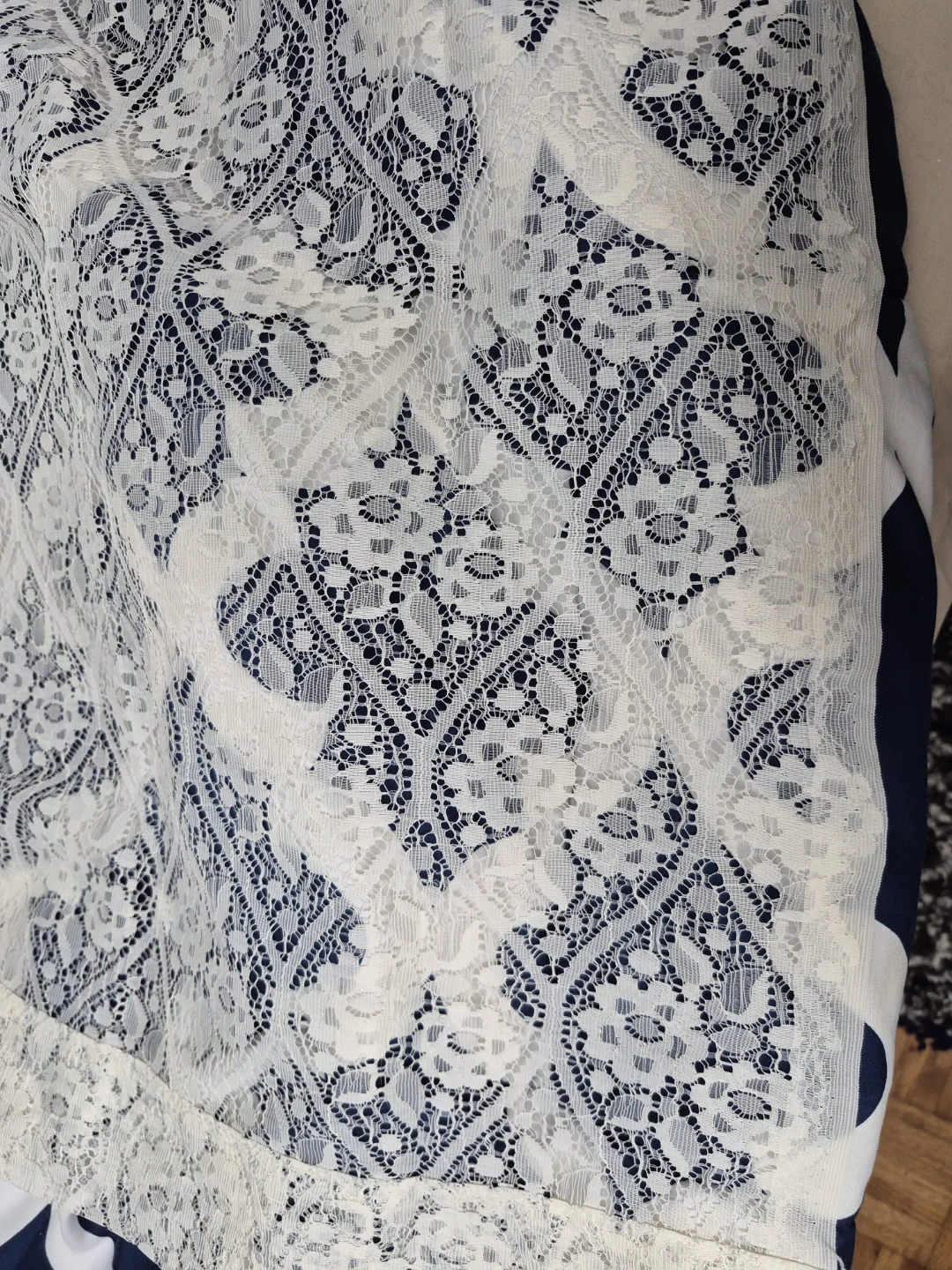 White Lace Valance Curtain - photo 4