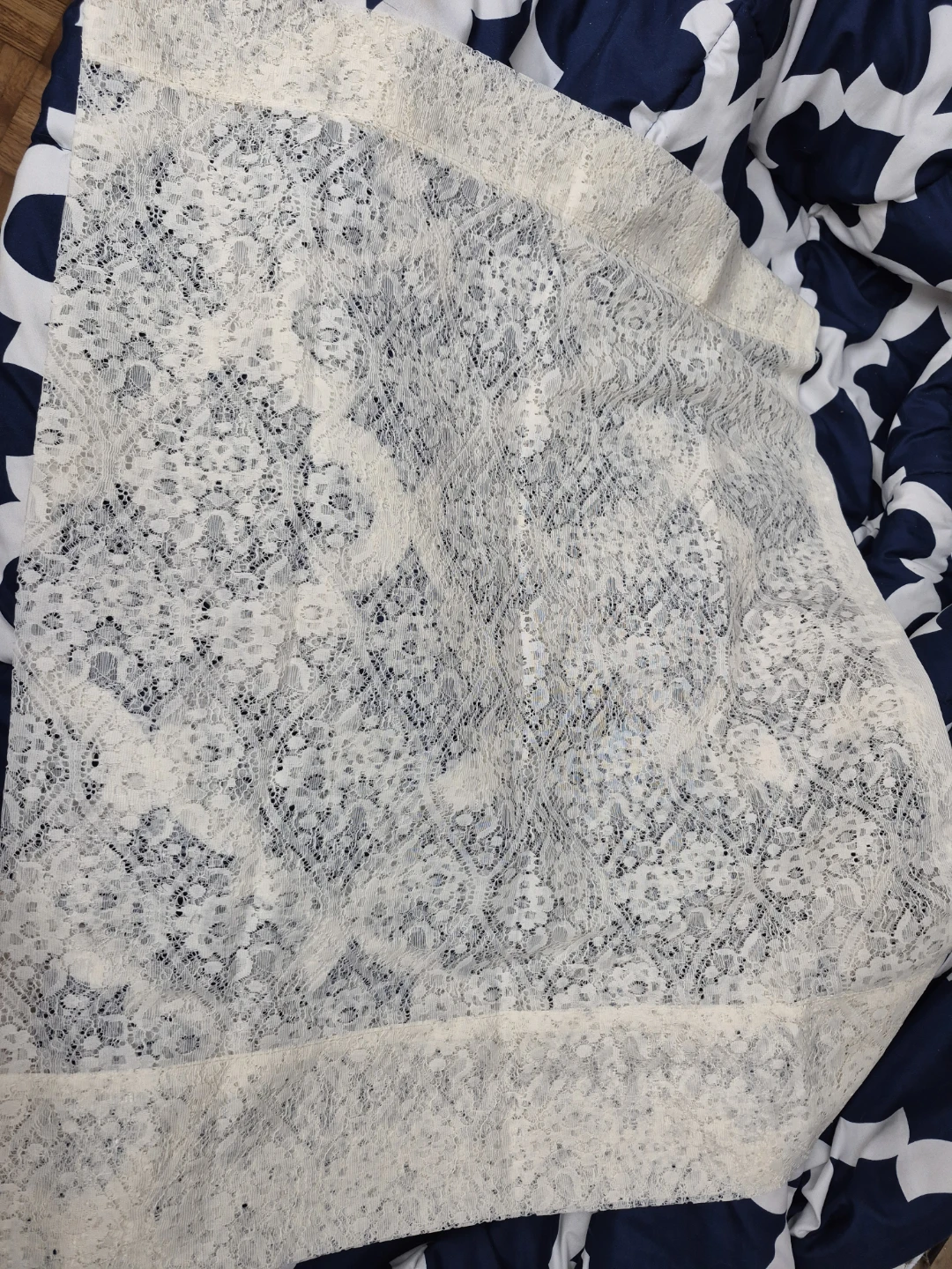 White Lace Valance Curtain - photo 5